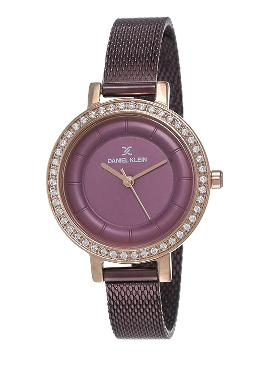 Daniel Klein Analog Maroon Dial Women Watch -Dk11699-7