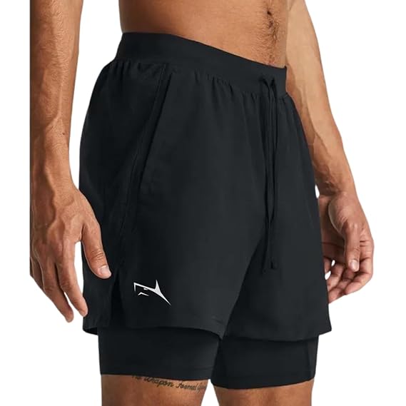 PROSHARX 2 in 1 Active Dual Shorts with Inner Tights Layer